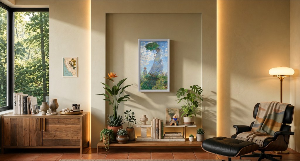Artwork displayed on Atmoph Window at home