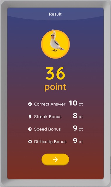 Quiz Atlas results screen